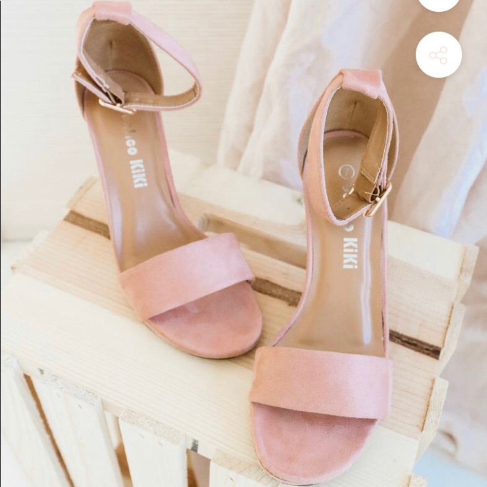 Suede Blush 3” Heels